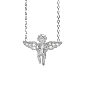 Small Angel Necklace in Sterling Silver (14 x 16mm)