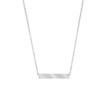 Load image into Gallery viewer, Avalon Bar Necklace with Engraving in Sterling Silver (18&quot; Chain)
