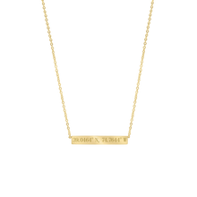 Load image into Gallery viewer, Stone Harbor Bar Necklace with Engraving in Sterling Silver (18&quot; Chain)
