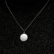 Load image into Gallery viewer, Accented Disc Necklace in Sterling Silver (27 x 21mm)

