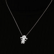 Load image into Gallery viewer, Girl Necklace in Sterling Silver (20 x 18mm)

