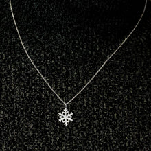 Load image into Gallery viewer, Snowflake Necklace in Sterling Silver (20 x 13mm)
