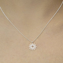 Load image into Gallery viewer, Sun Necklace in Sterling Silver (17 x 14mm)
