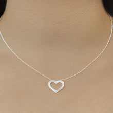 Load image into Gallery viewer, Open Heart Necklace in Sterling Silver (17 x 18mm)
