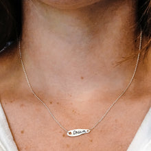Load image into Gallery viewer, Dream Bar Necklace in Sterling Silver (21 x 6mm)
