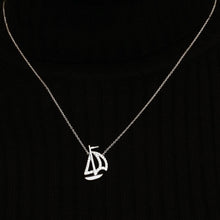 Load image into Gallery viewer, Sailboat Necklace in Sterling Silver (20 x 13mm)
