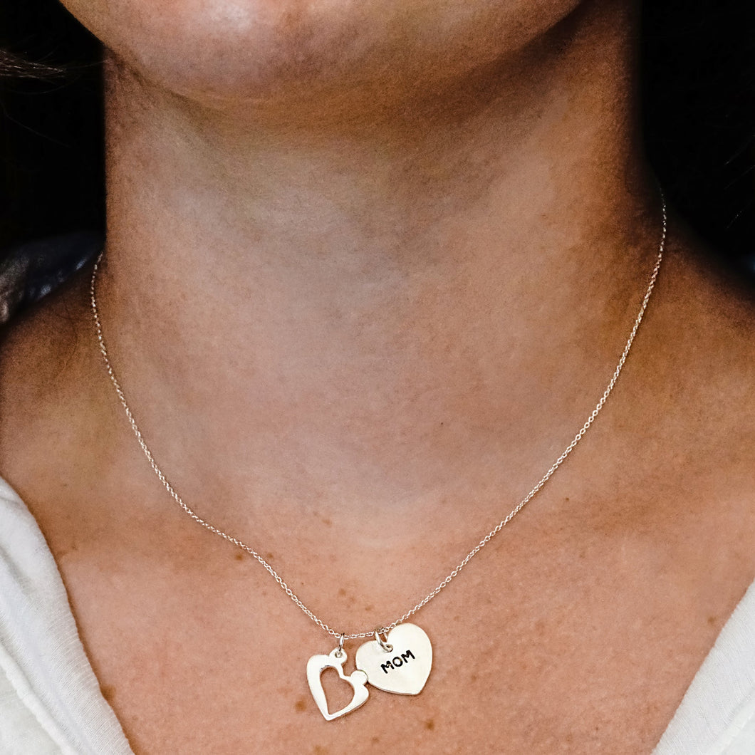 Mom Necklace in Sterling Silver (15 x 15mm)