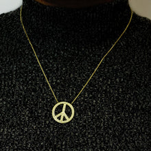 Load image into Gallery viewer, Glitz &amp; Peace Necklace in Sterling Silver (23 x 23mm)
