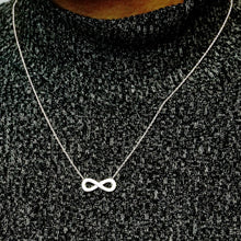 Load image into Gallery viewer, Infinity Necklace in Sterling Silver (19 x 8mm)
