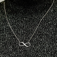 Load image into Gallery viewer, Infinity Necklace in Sterling Silver (27 x 11mm)
