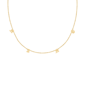 Hanging Old English Necklace in 14K Yellow Gold
