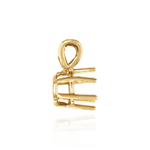 14K Gold ITI NYC Round Six Prong Double Wire Pendants in 14K Gold (0.10 ct - 3.50 ct)