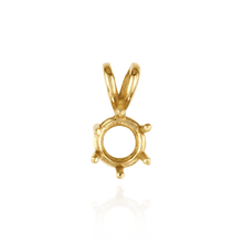 Load image into Gallery viewer, 14K Gold ITI NYC Round Six Prong Double Wire Pendants in 14K Gold (0.10 ct - 3.50 ct)
