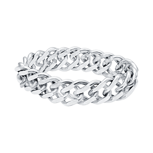 Rivington St. Rambo Chain Ring in Sterling Silver