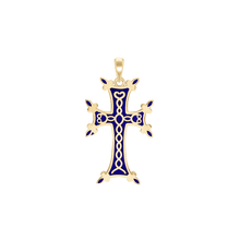 Load image into Gallery viewer, ITI NYC Armenian Cross Pendant in 14K Gold
