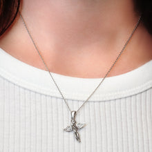 Load image into Gallery viewer, ITI NYC Angel Pendant with Cubic Zirconia in Sterling Silver
