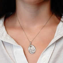 Load image into Gallery viewer, ITI NYC Madonna and Child Pendant Medallion in Sterling Silver
