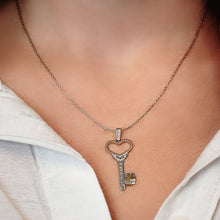 Load image into Gallery viewer, ITI NYC Key to Heaven Christian Novelty Pendant in Sterling Silver
