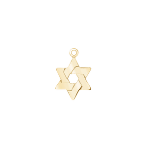 14K Gold Star of David (15 x 10 mm)