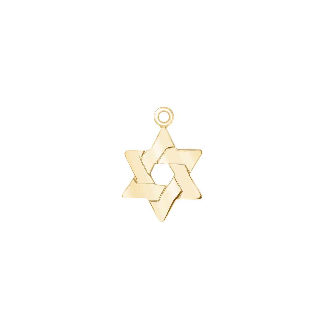 14K Gold Star of David (15 x 10 mm)