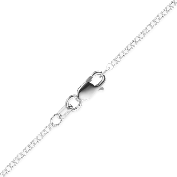 Soho Rolo Anklet in 14K White Gold