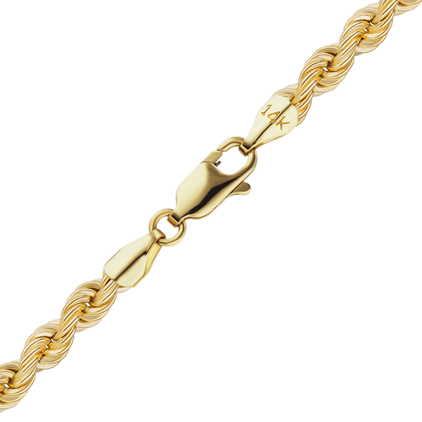 Riverside Blvd. Rope Anklet in 14K Yellow Gold
