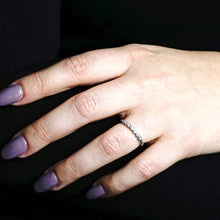 Load image into Gallery viewer, Stackable 7 Stone Ring in Beaded Design Band in Sterling Silver
