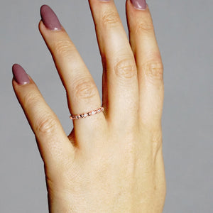6 Stone Stackable Ring in Sterling Silver