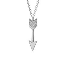 Load image into Gallery viewer, Arrow Necklace in Sterling Silver (21 x 5mm)
