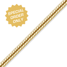 Load image into Gallery viewer, Special Order Only: Bulk / Spooled Round Snake Chain in Gold
