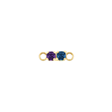 Load image into Gallery viewer, Multi Gemstone Bar Charm in 14K Gold (0-6 stones)
