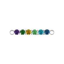 Load image into Gallery viewer, Multi Gemstone Bar Charm in 14K Gold (0-6 stones)
