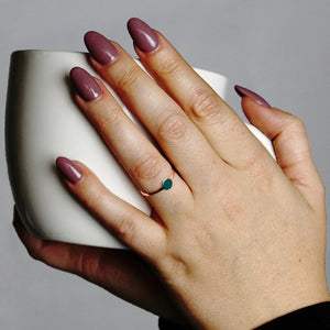 Color Disc Stackable Ring in Sterling Silver
