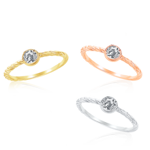 Load image into Gallery viewer, Stackable Ring with Stones in Sterling Silver
