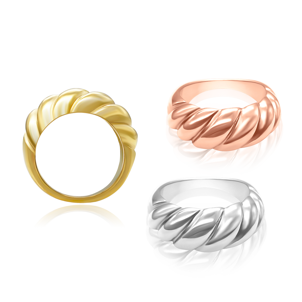 Croissant Ring in 14K Gold