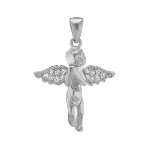 ITI NYC Angel Pendant with Cubic Zirconia in Sterling Silver