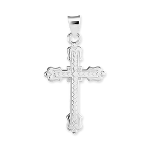 ITI NYC Fancy Cross Pendant in Sterling Silver