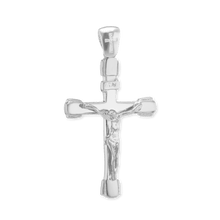 Load image into Gallery viewer, ITI NYC Tubular Crucifix Pendant in Sterling Silver
