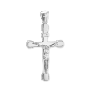 ITI NYC Tubular Crucifix Pendant in Sterling Silver