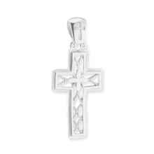 Load image into Gallery viewer, ITI NYC Filigree Clover Cross Pendant in Sterling Silver
