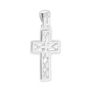 ITI NYC Filigree Clover Cross Pendant in Sterling Silver