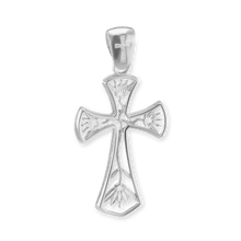 Load image into Gallery viewer, ITI NYC Filigree Lotus Cross Pendant in Sterling Silver
