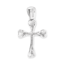 Load image into Gallery viewer, ITI NYC Bone Cross Pendant in Sterling Silver
