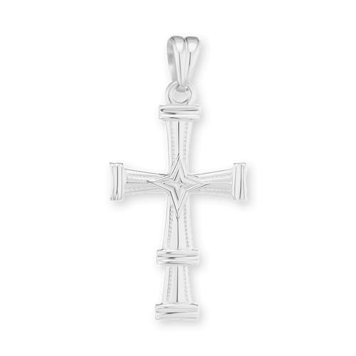 ITI NYC Fancy Flared Cross Pendant in Sterling Silver