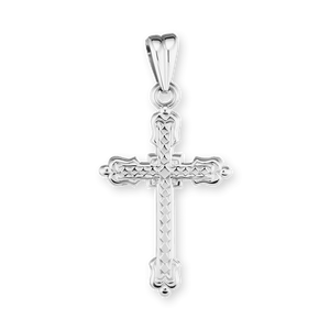 ITI NYC Fancy Cross Pendant in Sterling Silver