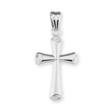 Load image into Gallery viewer, ITI NYC Flared Cross Pendant in Sterling Silver
