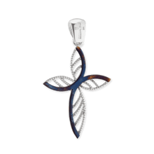 Load image into Gallery viewer, ITI NYC Filigree Cross Pendant with Ember Finish in Sterling Silver

