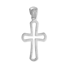 Load image into Gallery viewer, ITI NYC Openwork Cross Pendant in Sterling Silver
