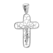 Load image into Gallery viewer, ITI NYC Filigree Crucifix Pendant in Sterling Silver
