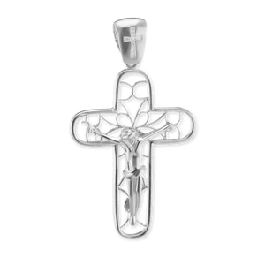 ITI NYC Filigree Crucifix Pendant in Sterling Silver